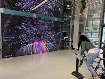 HPC Data Symphonies installation with connected bike interaction