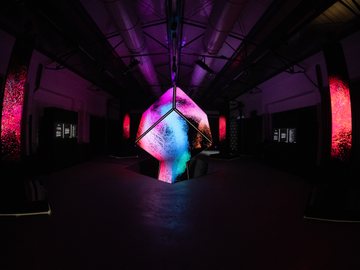 Cube Fashion Takes Shape installation visual